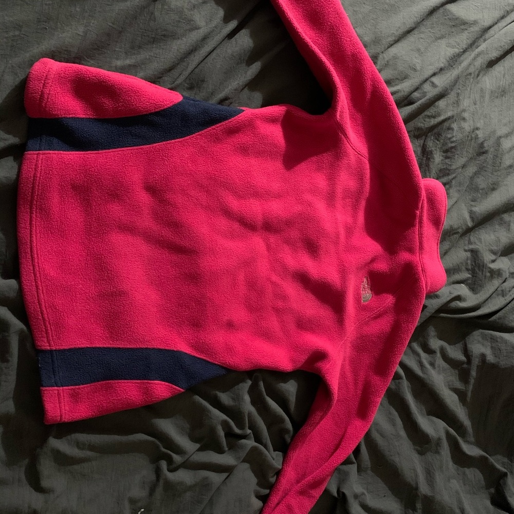 Pink North face fleece. M